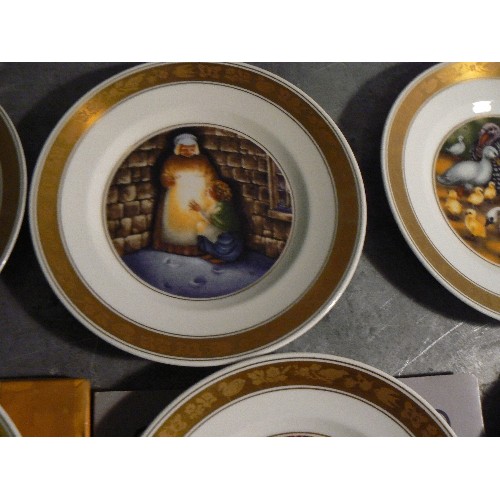 103 - Collection of 12 Royal Copenhagen Hans Christian Anderson fairytale plates from the 1970's, complete... 