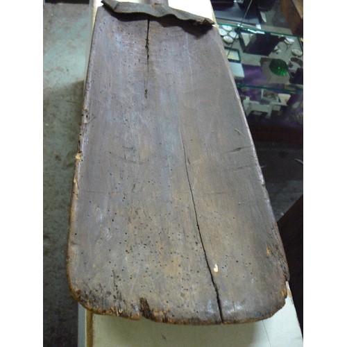 472 - Antique wooden drainage ditch spade