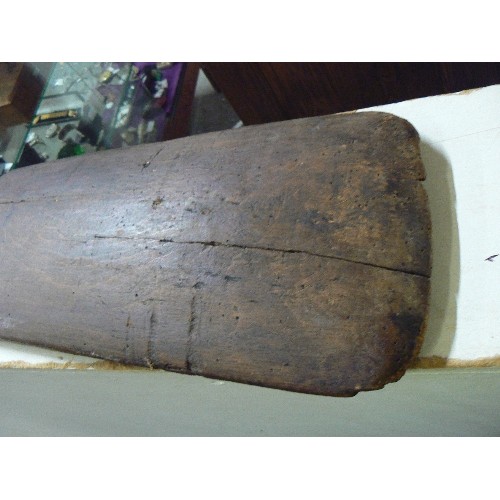 472 - Antique wooden drainage ditch spade