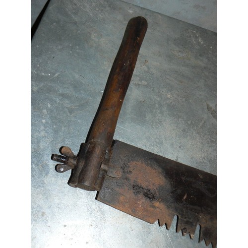 471 - Vintage 4 foot double handled tree saw - approx 4 foot