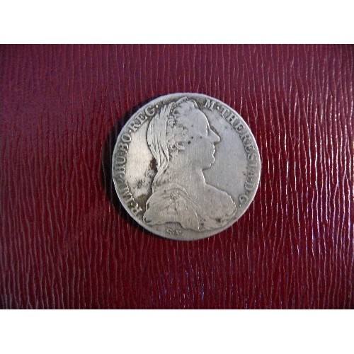 286A - A Maria Therese silver Thaler coin dated 1780. S.F. mark - 28.2 grams