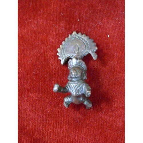 61 - BRASS KRISHNA DANCING FIGURE, BABY KRISHNA IN BRASS, BRASS TIBETAN BUDDHIST AND BRASS HINDU MONKEY G... 