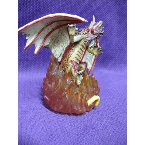 66 - FOUR MYTHICAL CREATURE COLLECTORS FIGURINES FEATURING DRAGONS ETC.