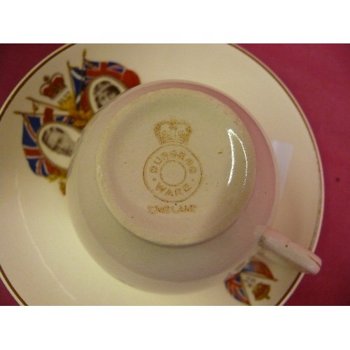 44 - CELEBRATORY CUP AND SAUCER OF THE CORONATION OF KING GEORGE V 1937.