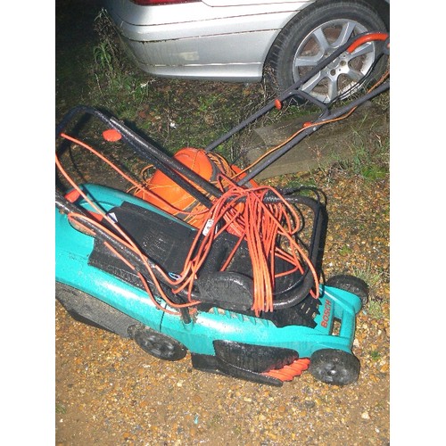 540 - FLYMO TURBO LITE 330 AND BOSCH ROTARY MOWER WITH BOX, ELECTRIC.