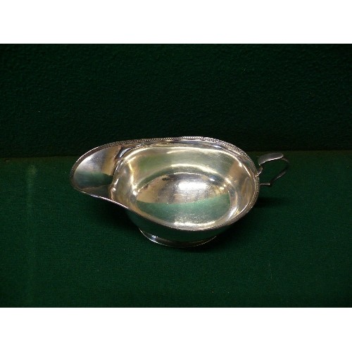 66 - SILVER PLATE GRAVY/SAUCE BOAT BY MAPPIN & WEBB.