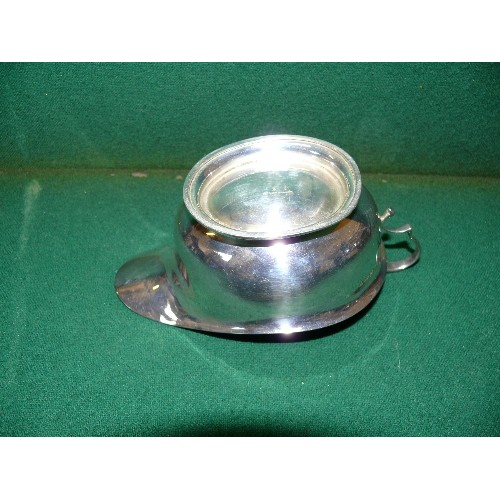 66 - SILVER PLATE GRAVY/SAUCE BOAT BY MAPPIN & WEBB.