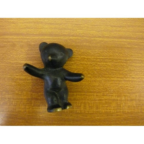 13 - A VINTAGE BELLER BRONZE BEAR MADE IN AUSTRIA, VERY COLLECTABLE.