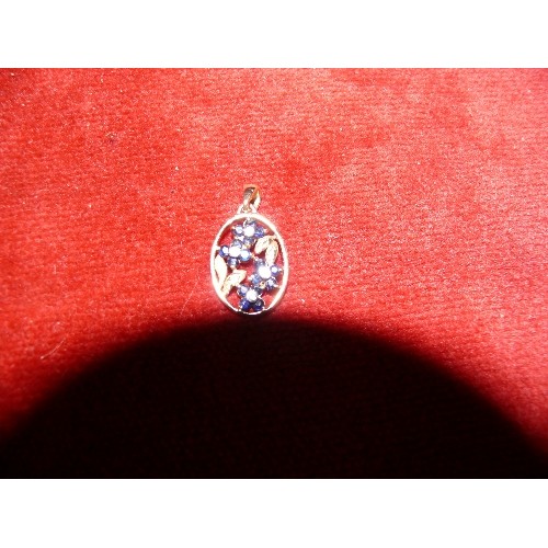 28 - A 9CT GOLD AND DIAMOND PENDANT FOUR STONES WEIGHT 1.97GR.