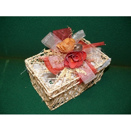 69 - DECORATIVE STORAGE/GIFT BASKET.