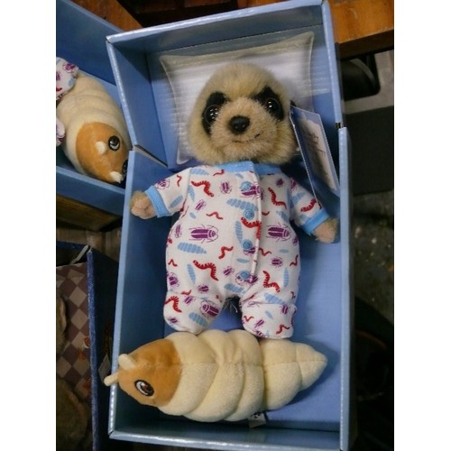 438 - THREE MEERKATS BOXED, TWO OF BABY YAKOV and VASSILY.