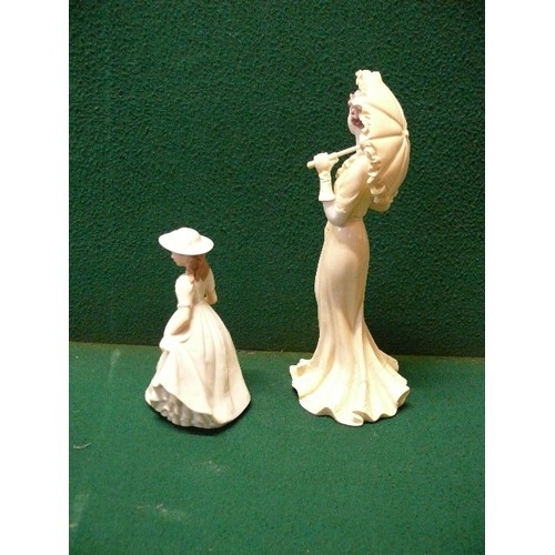 88 - A VERY NICE FIGURINE OF A GIRL BY REGAL COLLECTION PLUS A FURTHER FIGURINE OF A LADY.