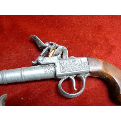 67 - TWO REPLICA FLINTLOCK PISTOLS