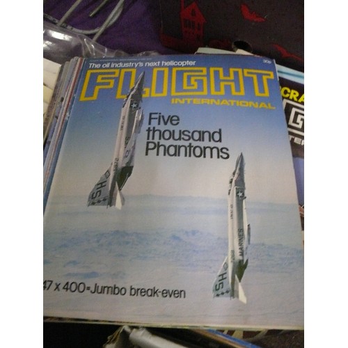 185 - VINTAGE COPIES OF 'FLIGHT INTERNATIONAL' MAGAZINES.