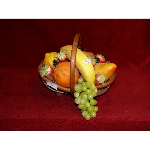 101 - ATTRACTIVE BASKET OF ARTIFICIAL FRUIT