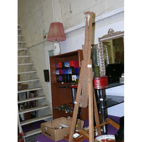 159 - LARGE WOODEN ARTISTS EASEL