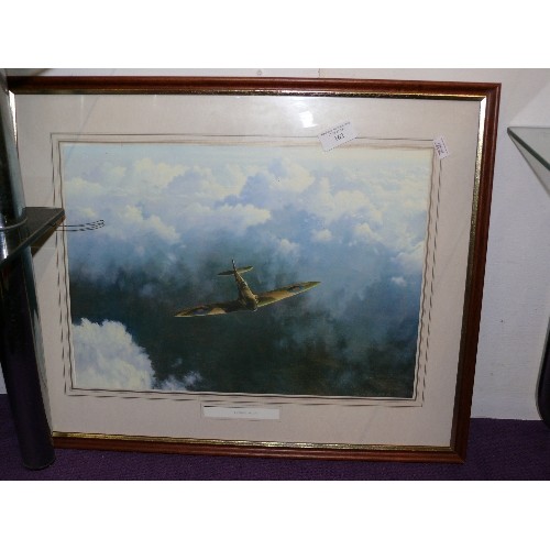 162 - FRAMED AND GLAZED PRINT OF A SPITFIRE