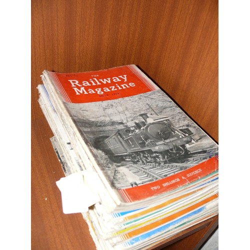 173 - Large quantity of 1950's editions of The Railway Magazine.