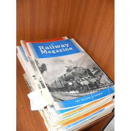 173 - Large quantity of 1950's editions of The Railway Magazine.