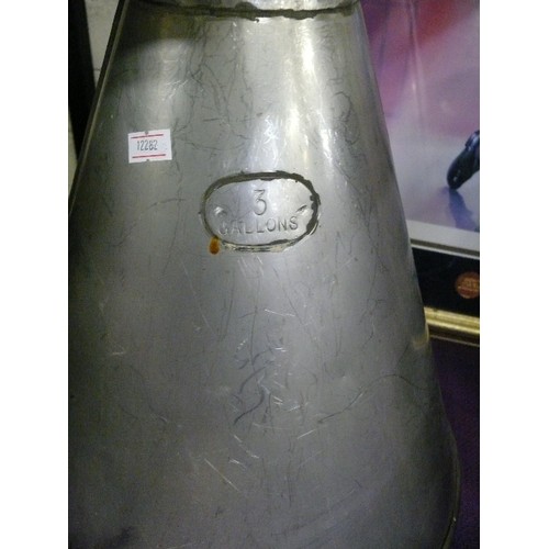 181 - THREE GALLON STAINLESS STEEL JUG.