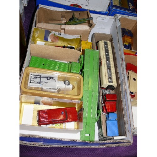 208 - MIXED COLLECTORS BOX OF CARS AND OTHER VEHICLES INCLUDING DINKY AND MATCHBOX.