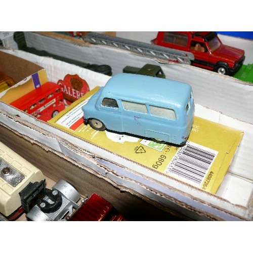 209 - MIXED COLLECTORS BOX OF CARS AND OTHER VEHICLES INCLUDING CORGI, MATCHBOX AND DINKY.