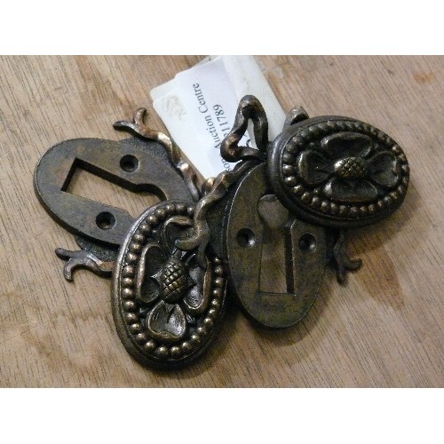 232 - PAIR OF ORNATE KEY COVERS