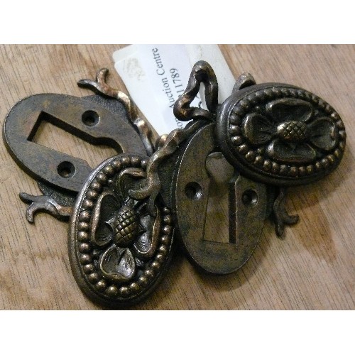 232 - PAIR OF ORNATE KEY COVERS