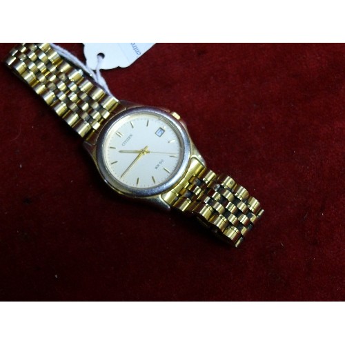 25 - A GENTS CITIZEN WR 50 WATCH WITH DATE.