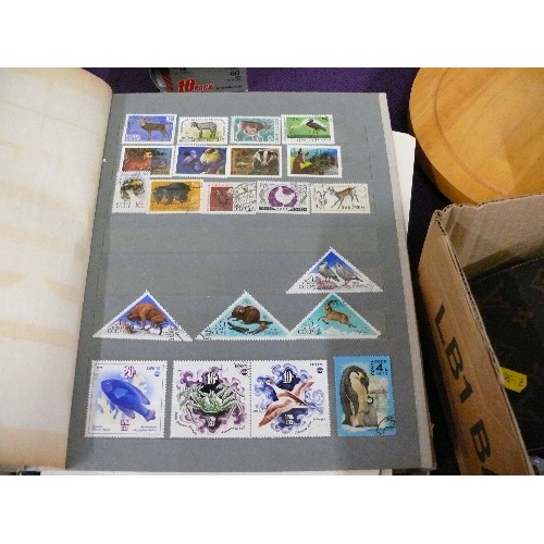 116 - LARGE SOVIET STAMP ALBUM WITH MANY STAMPS INCLUDING MONGOLIA, CZECHOSLOVAKIA AND CUBA.