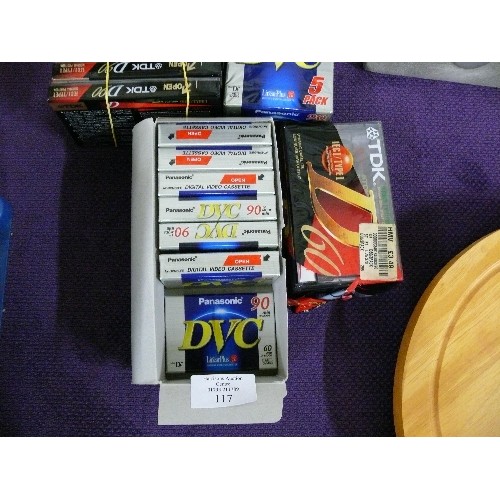 117 - PANASONIC DVC AND TDK CASSETTES NEW IN PACKS.