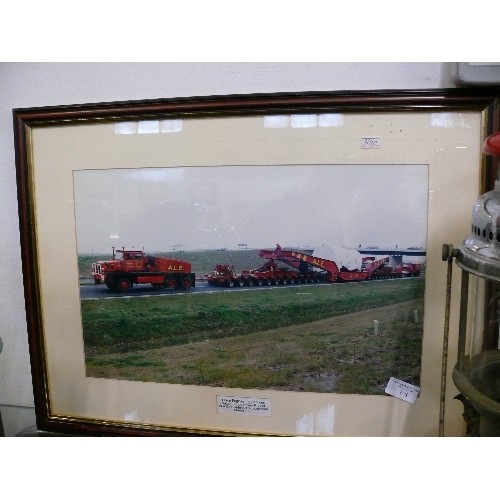 158 - FRAMED AND GLAZED PICTURE OF ENRON ENGINEERING SERVICE, SUTTON BRIDGE POWER PROJECT, 9FA GAS TURBINE... 