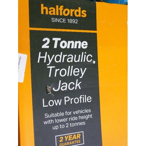 249 - HALFORDS TWO TONNE TROLLEY JACK BRAND NEW IN BOX.