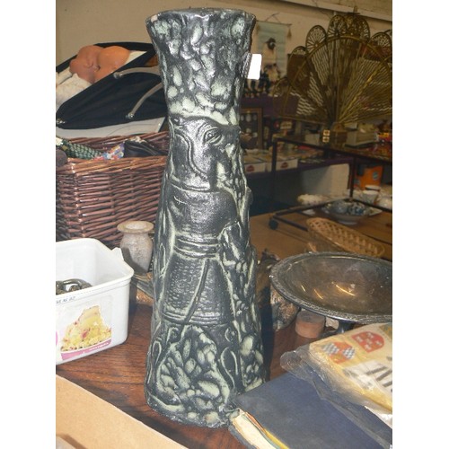 326 - EGYPTIAN THEMED SPAINISH VASE