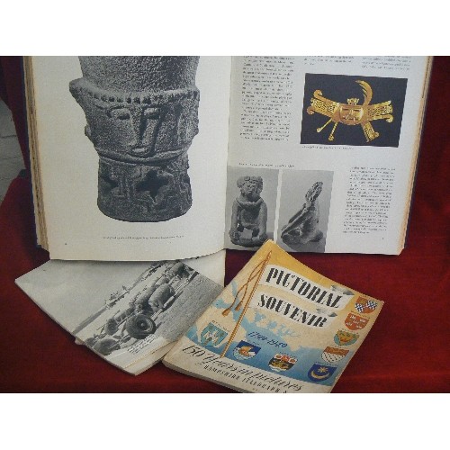 327 - COLLECTION OF PICTORIAL SOUVENIR MAGAZINES AND AN ART TREASURES OF THE WORLD BOOK.