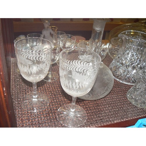 306 - LARGE COLLECTION OF GLASSWARE AND CRYSTAL