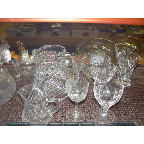 306 - LARGE COLLECTION OF GLASSWARE AND CRYSTAL