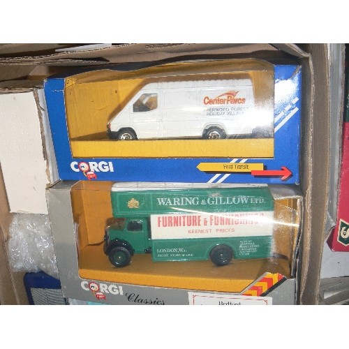 323 - MIXED COLLECTORS BOX OF CARS AND OTHER VEHICLES INCLUDING CORGI.