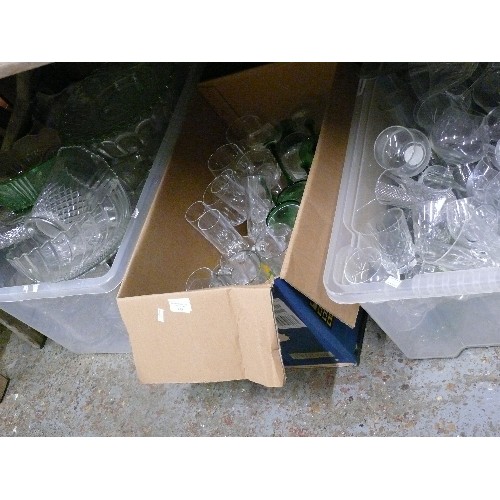 368 - THREE BOXES OF MIXED GLASSWARE