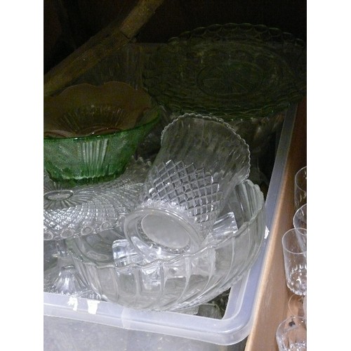 368 - THREE BOXES OF MIXED GLASSWARE