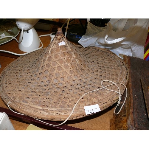 414 - VINTAGE CHINESE BAMBOO HAT