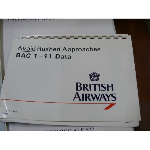 338 - COLLECTION OF BRITISH AEROSPACE AND BRITISH AIRWAYS AIRCRAFT MANUALS PLUS TRAINING AND LECTURE NOTES... 