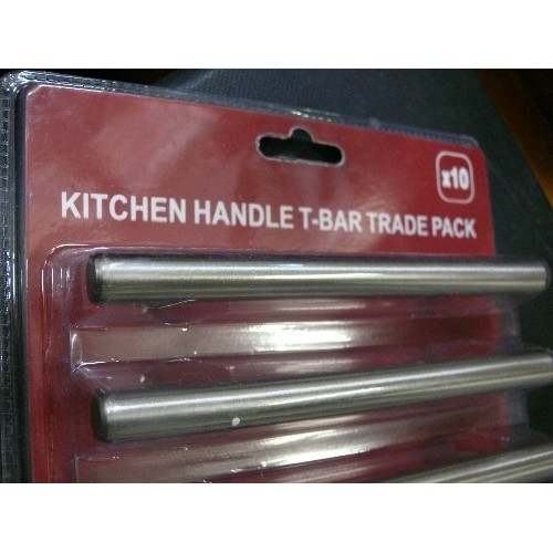 395 - BRAND NEW TRADE PACK OF TEN KITCHEN HANDLE T-BARS