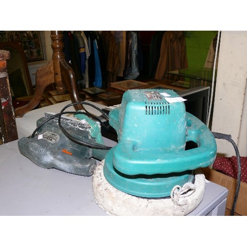 404 - BLACKSPUR ELECTRIC CAR POLISHER PLUS AN ORBITAL SANDER.