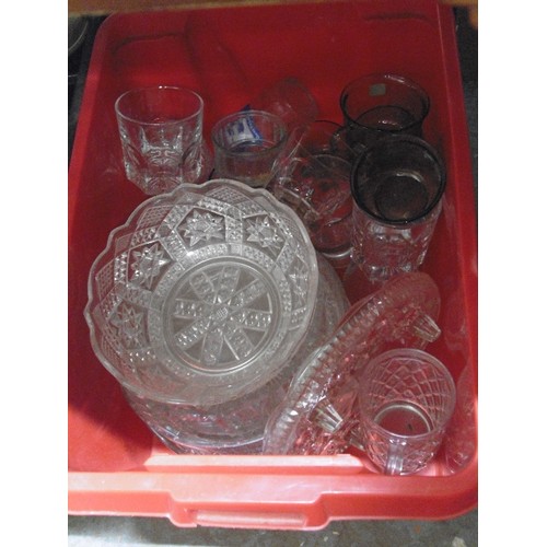 358 - THREE BOXES OF GLASSWARE