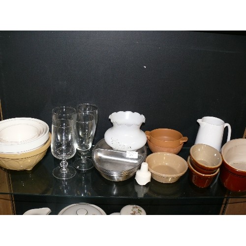 429 - NICE SELECTION OF MIXED KITCHENWARE AND STONEWARE ETC.