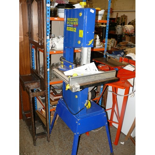 257 - RECORD POWER RSBS12 BAND SAW ON BENCH.