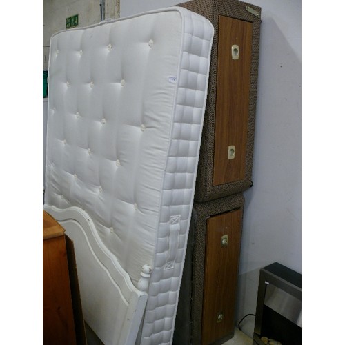 468 - DOUBLE DIVAN BED WITH DRAWERS, HEADBOARD AND GOOD QUALITY MATTRESS.