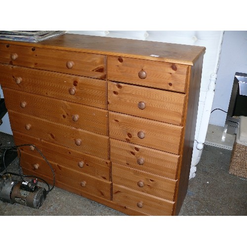 465 - LARGE PINE CHEST OF DRAWERS