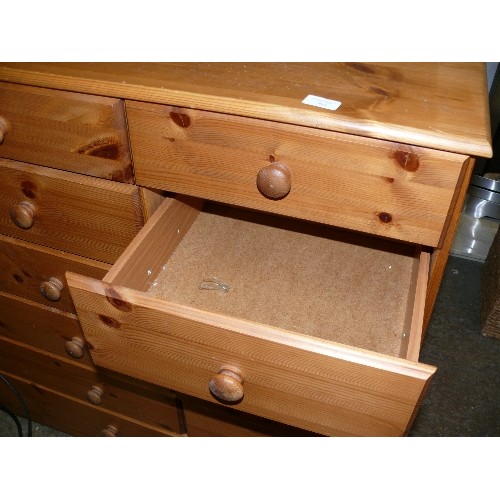 465 - LARGE PINE CHEST OF DRAWERS